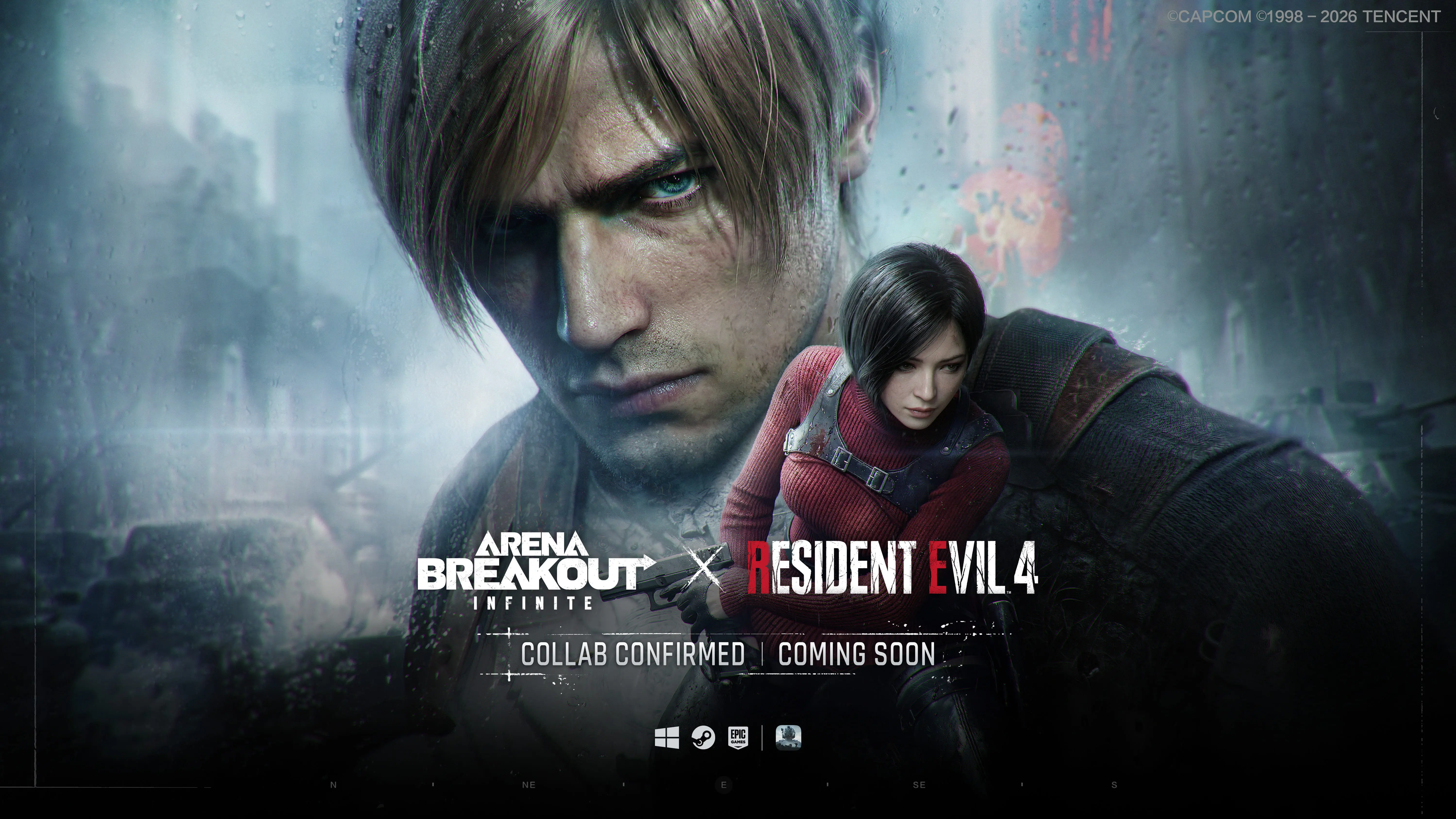 Leon Kennedy and Ada Wong Arena Breakout: Infinite Keyart